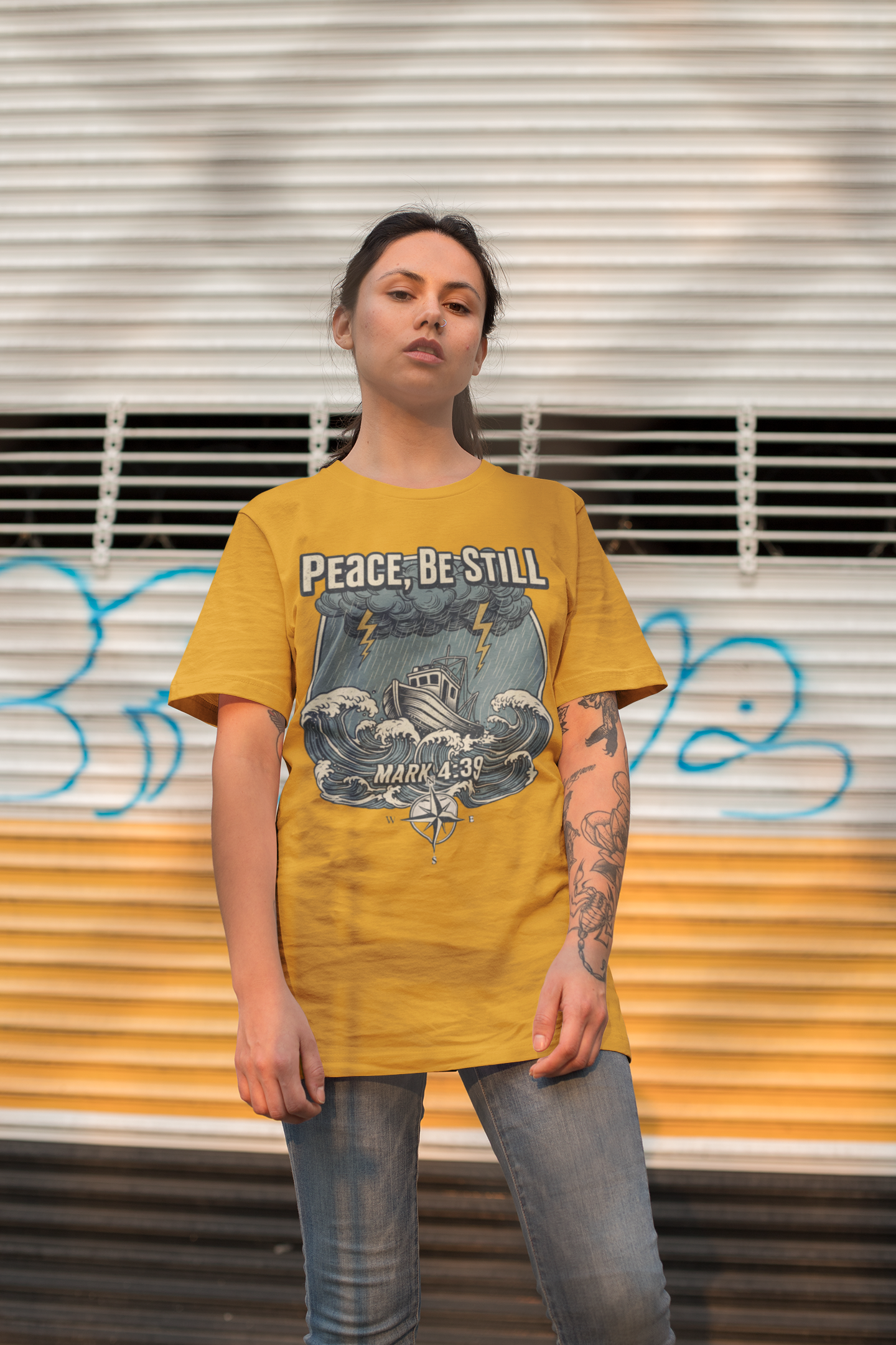 Peace Be Still - D2 - Unisex Oversized Classic T-Shirt