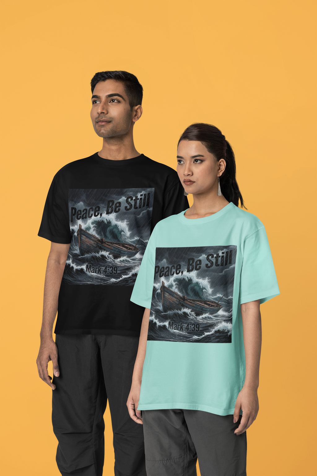 Peace Be Still - D3 - Unisex Oversized Classic T-Shirt