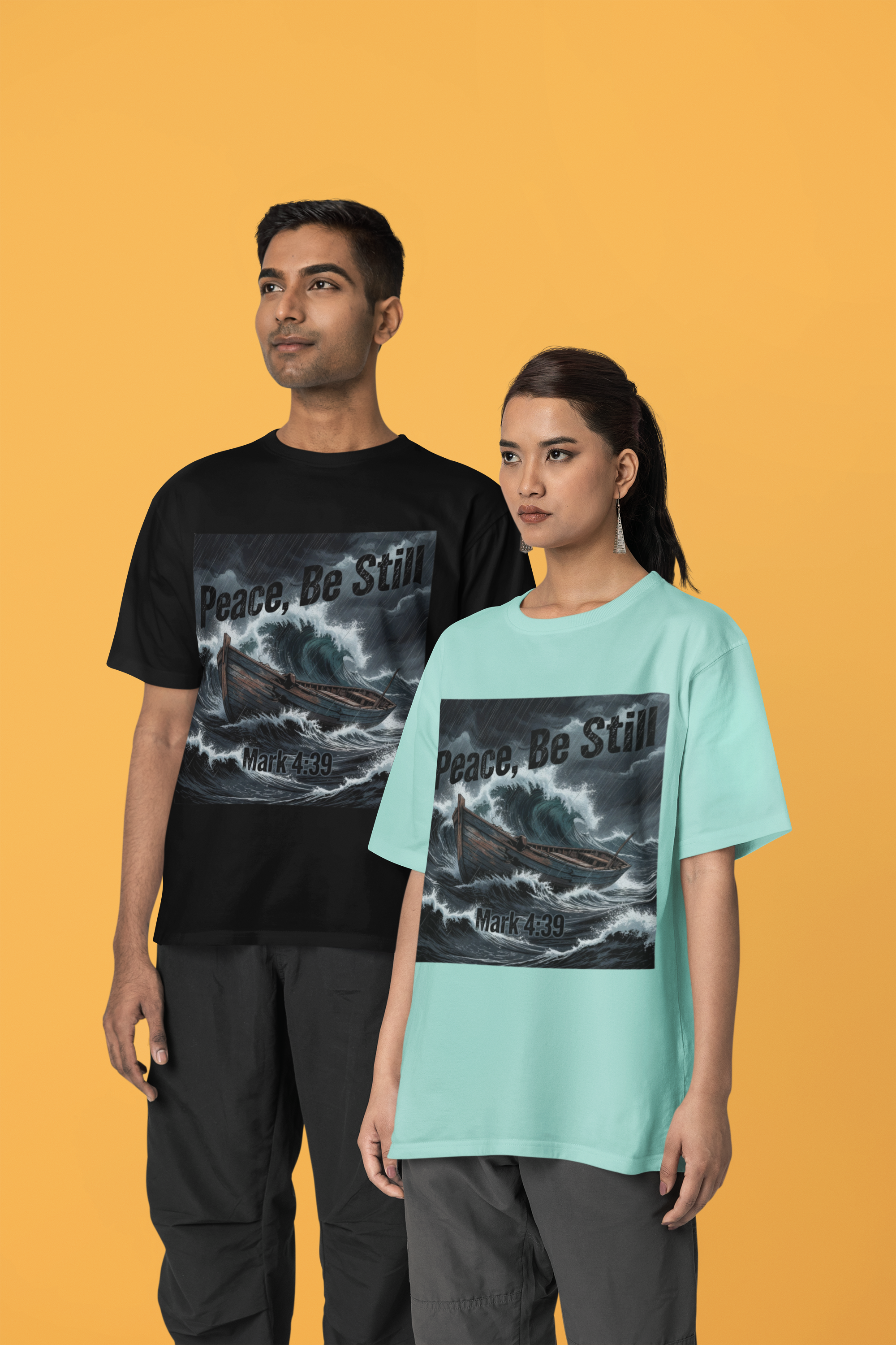 Peace Be Still - D3 - Unisex Oversized Classic T-Shirt