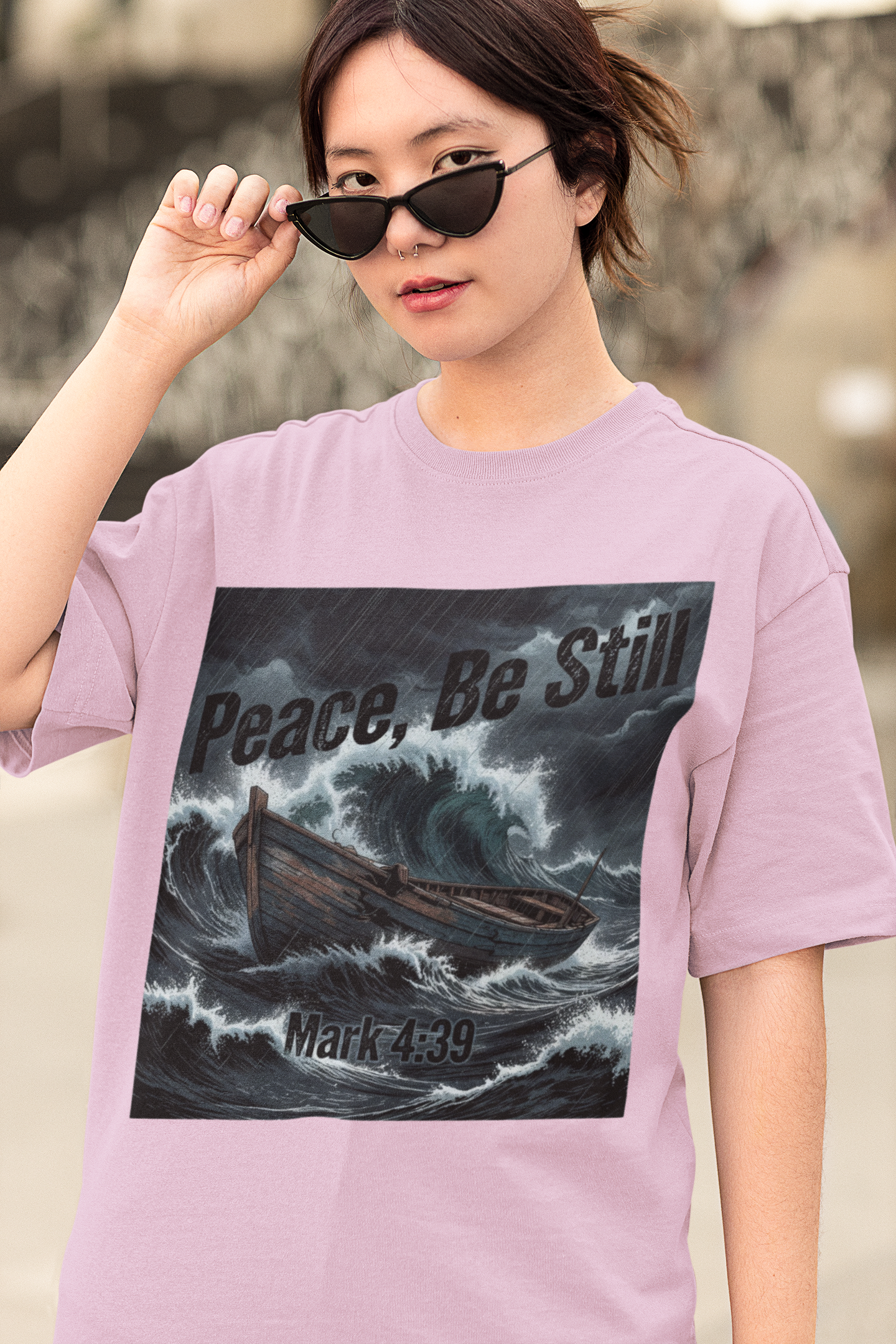 Peace Be Still - D3 - Unisex Oversized Classic T-Shirt