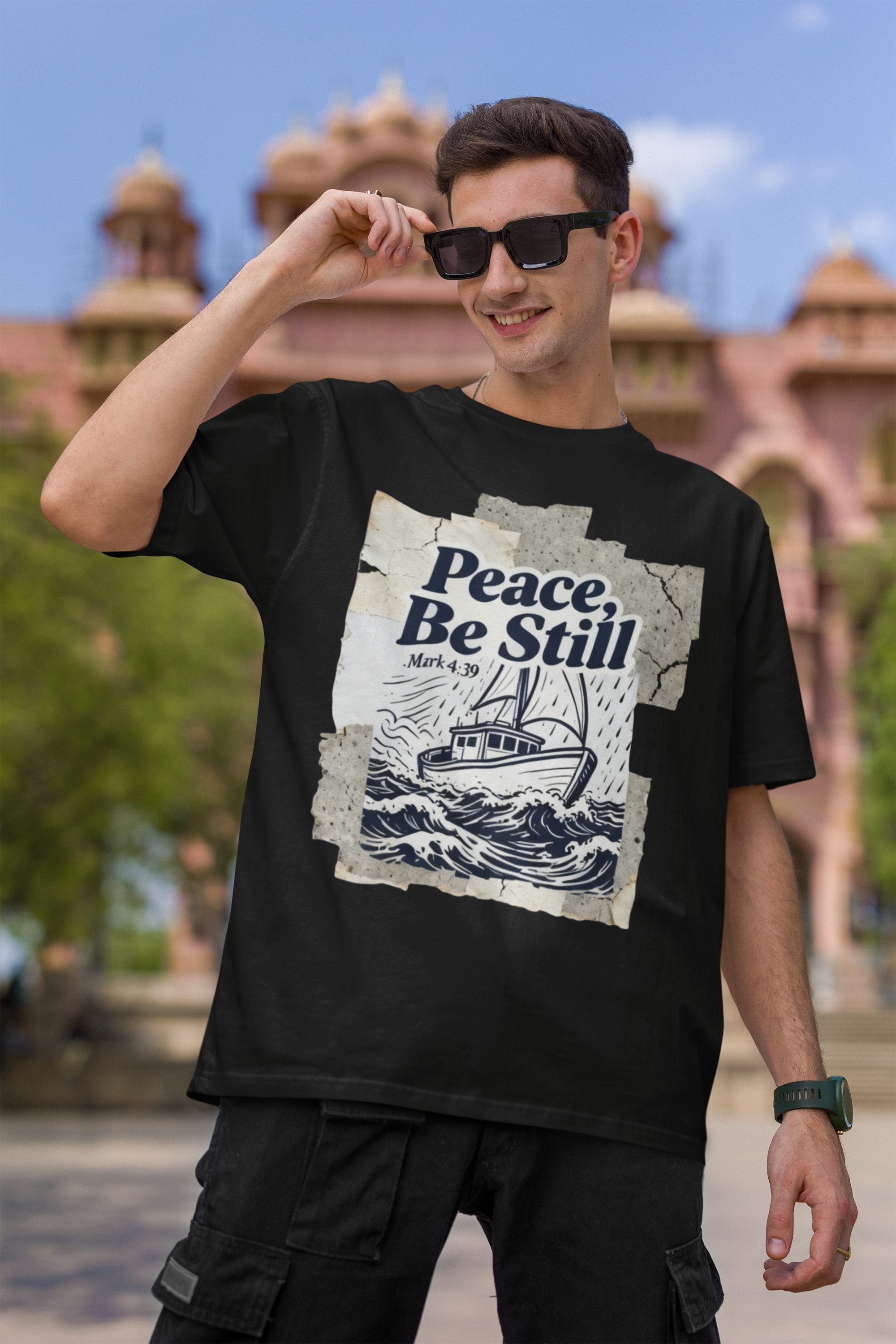 Peace Be Still - D1 - Unisex Oversized Classic T-Shirt