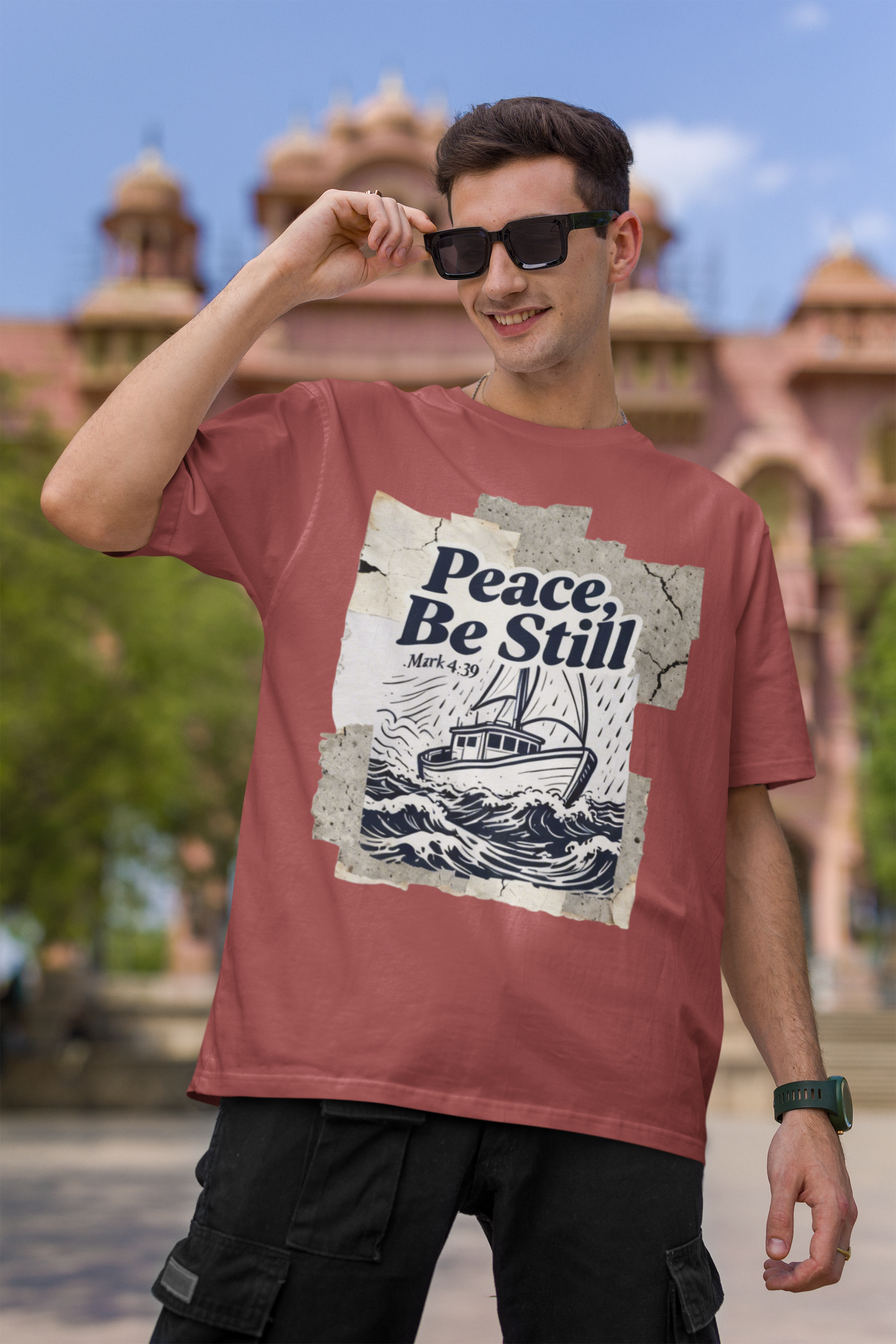 Peace Be Still - D1 - Unisex Oversized Classic T-Shirt