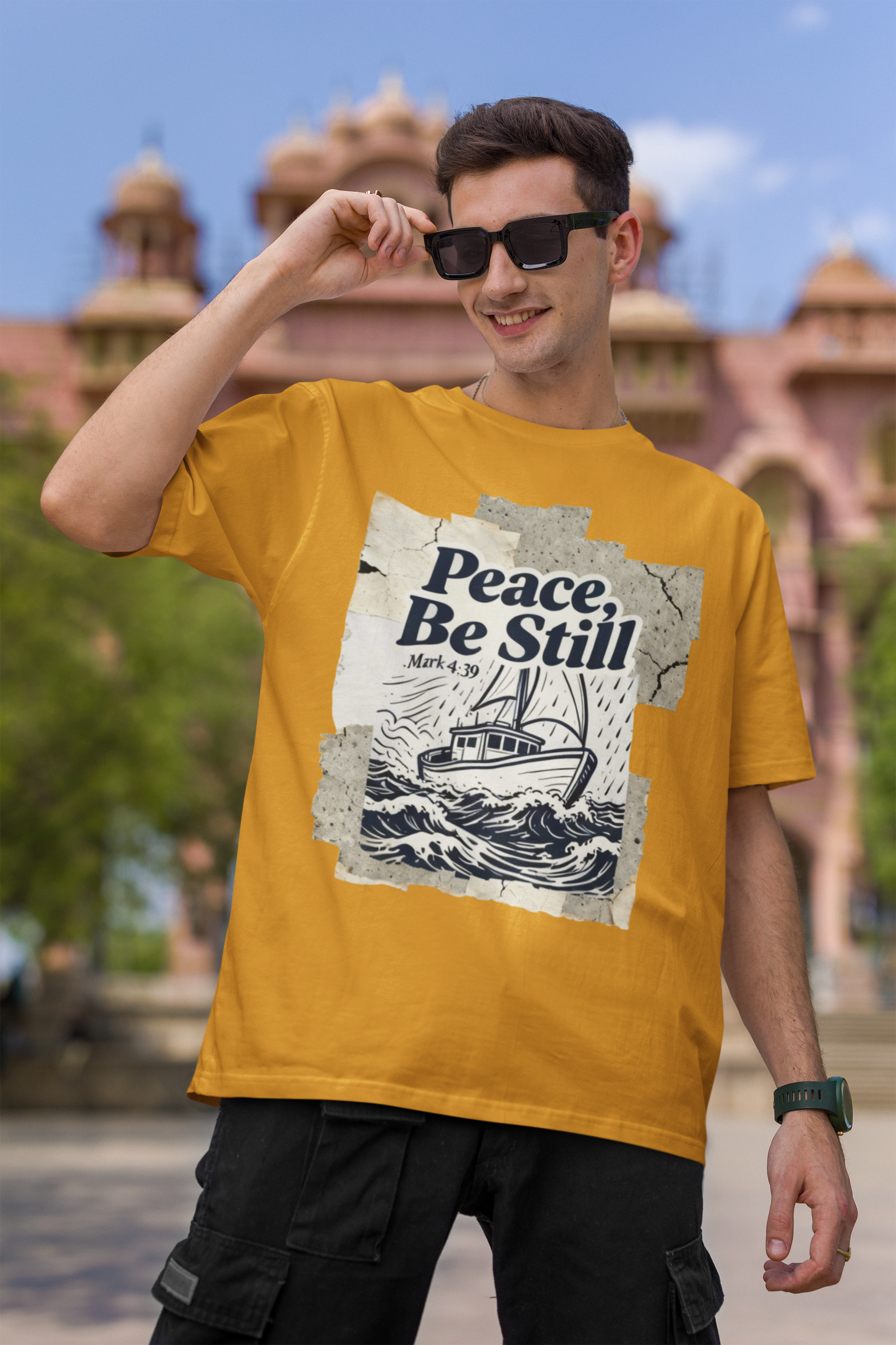 Peace Be Still - D1 - Unisex Oversized Classic T-Shirt