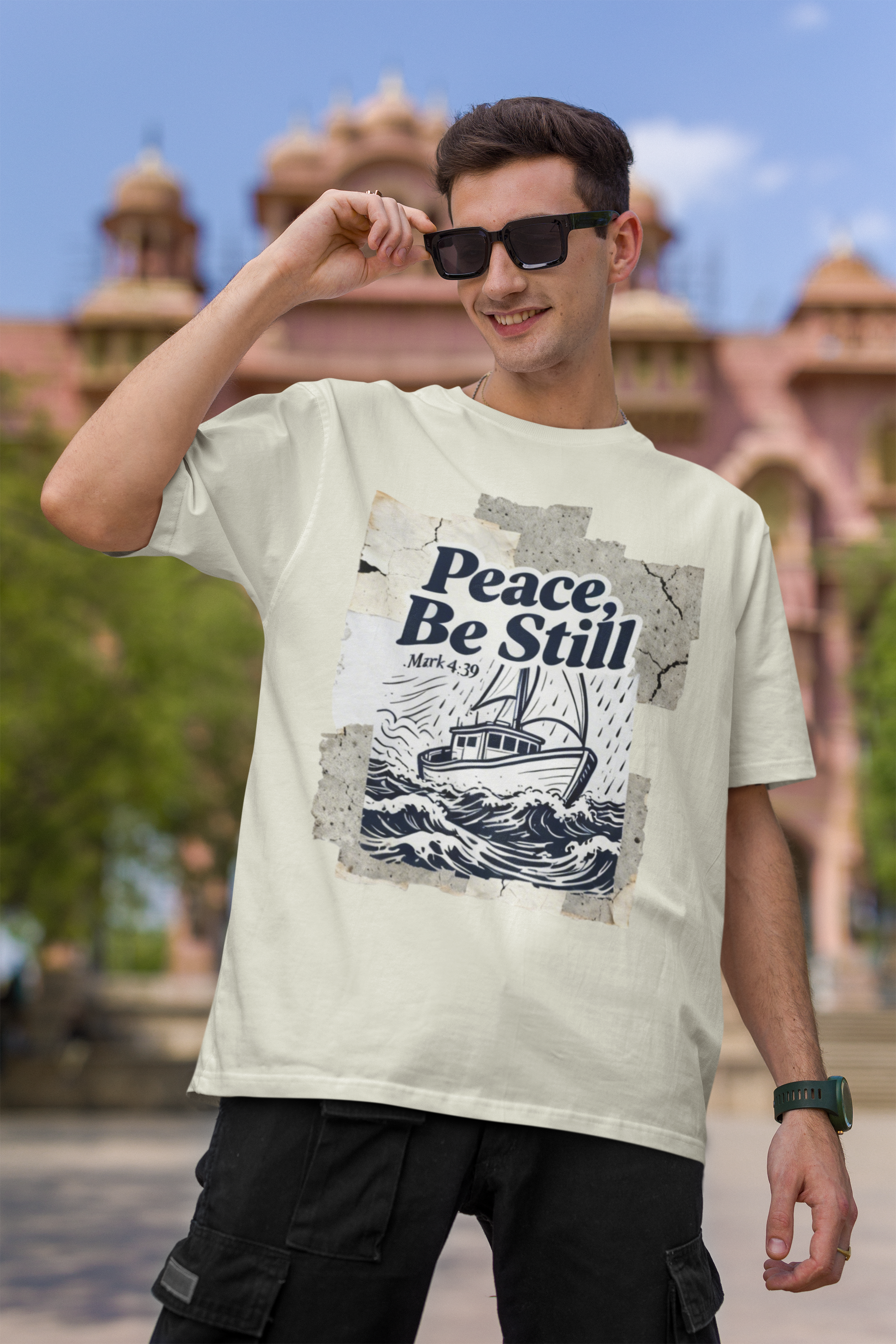 Peace Be Still - D1 - Unisex Oversized Classic T-Shirt