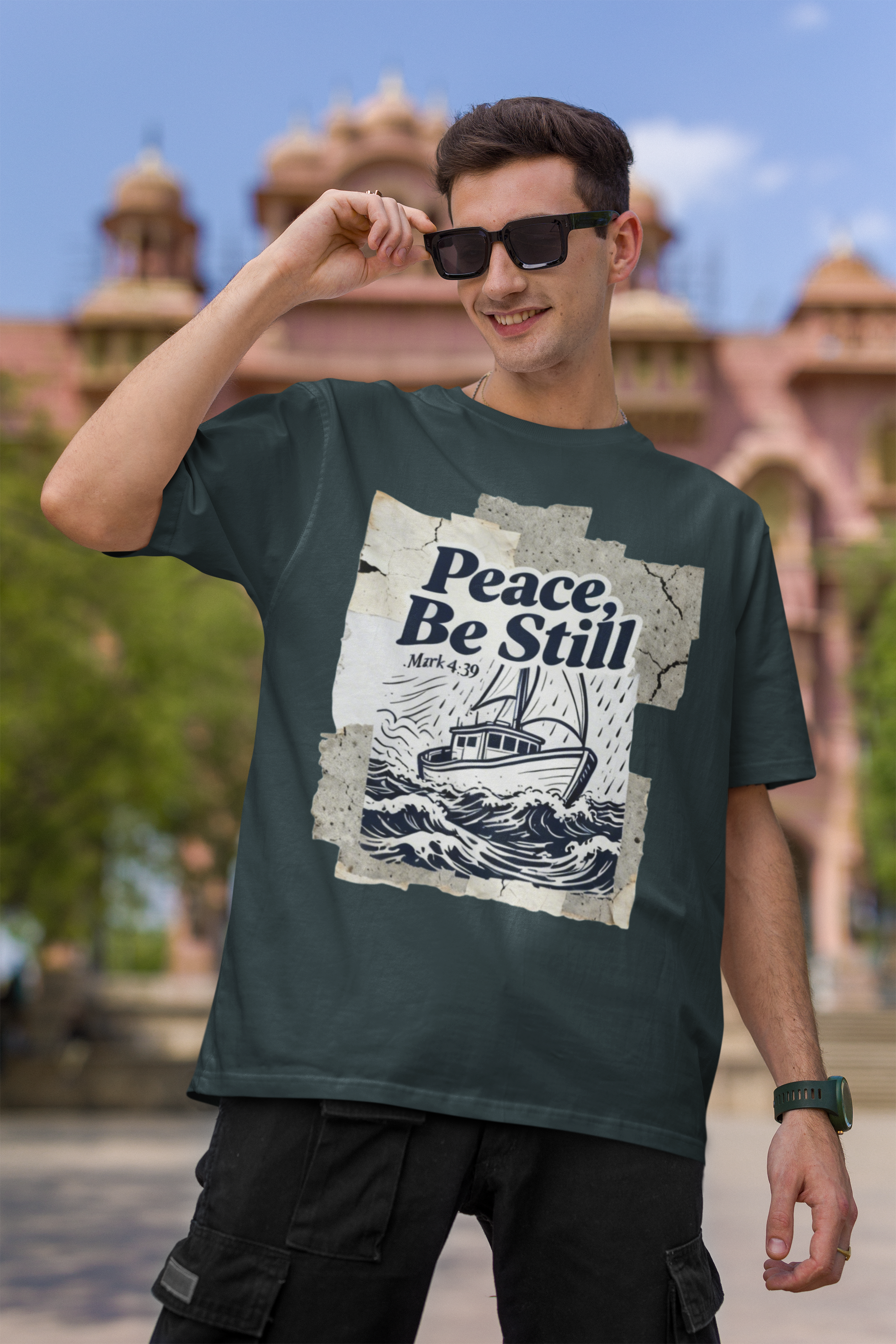 Peace Be Still - D1 - Unisex Oversized Classic T-Shirt
