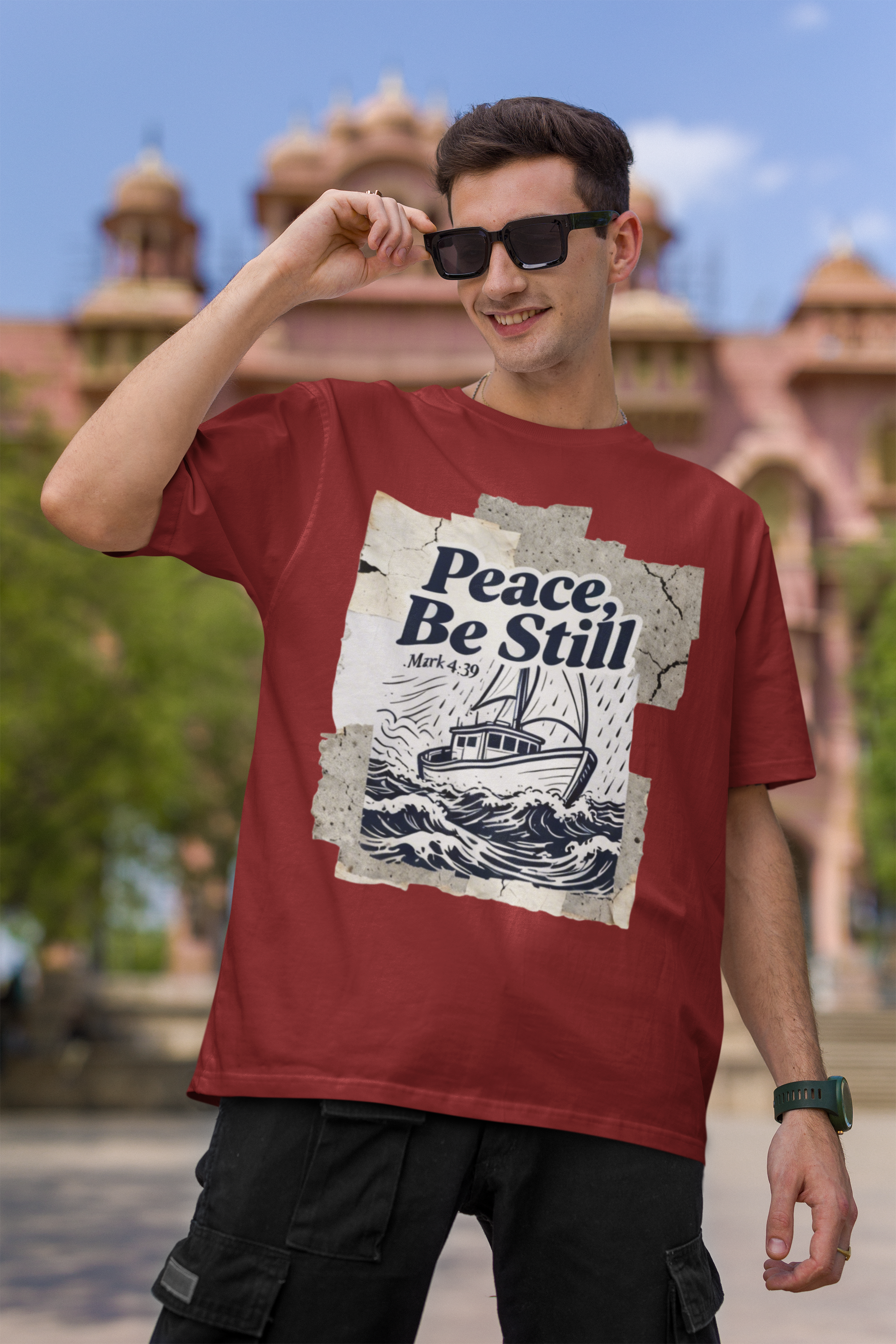 Peace Be Still - D1 - Unisex Oversized Classic T-Shirt