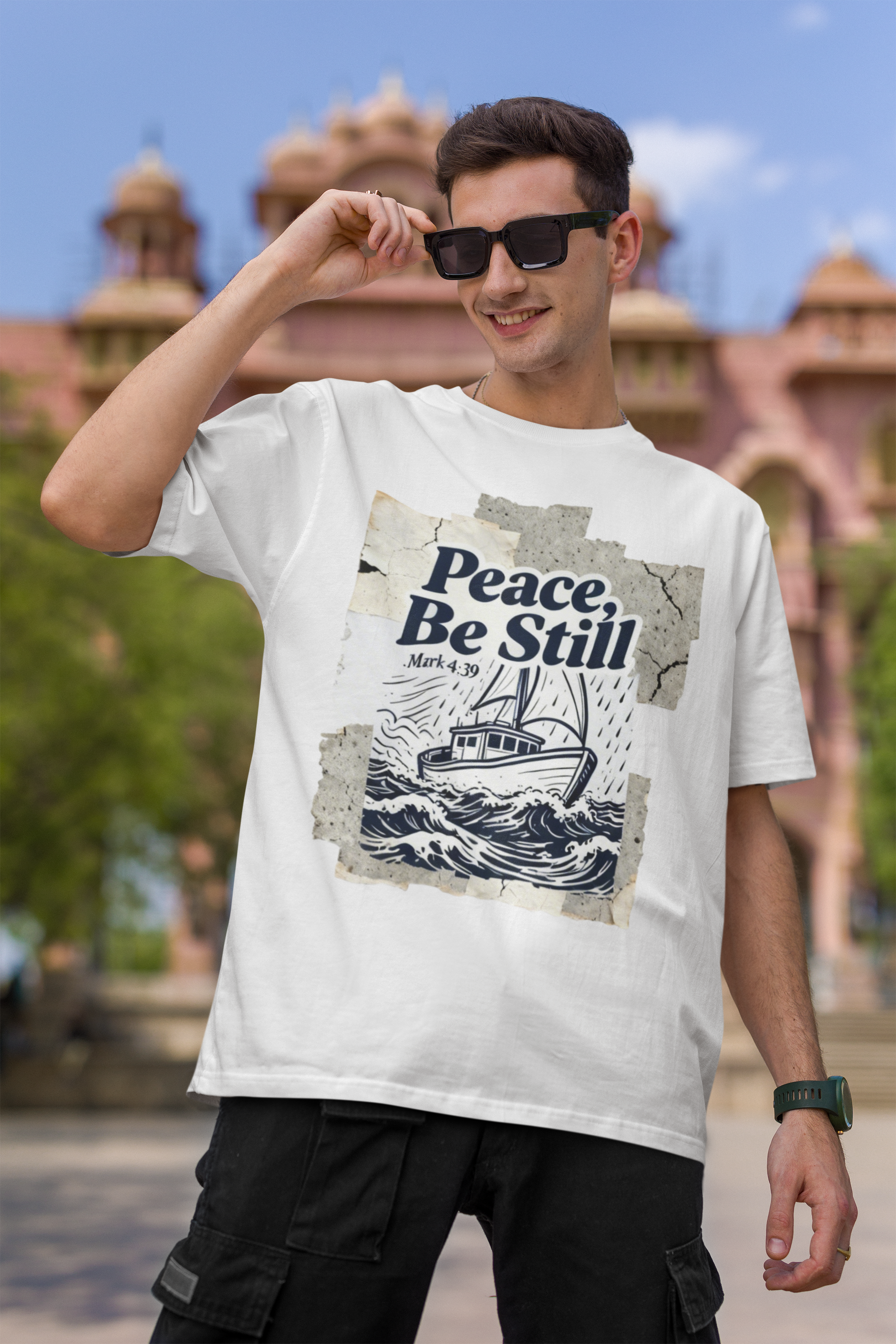 Peace Be Still - D1 - Unisex Oversized Classic T-Shirt