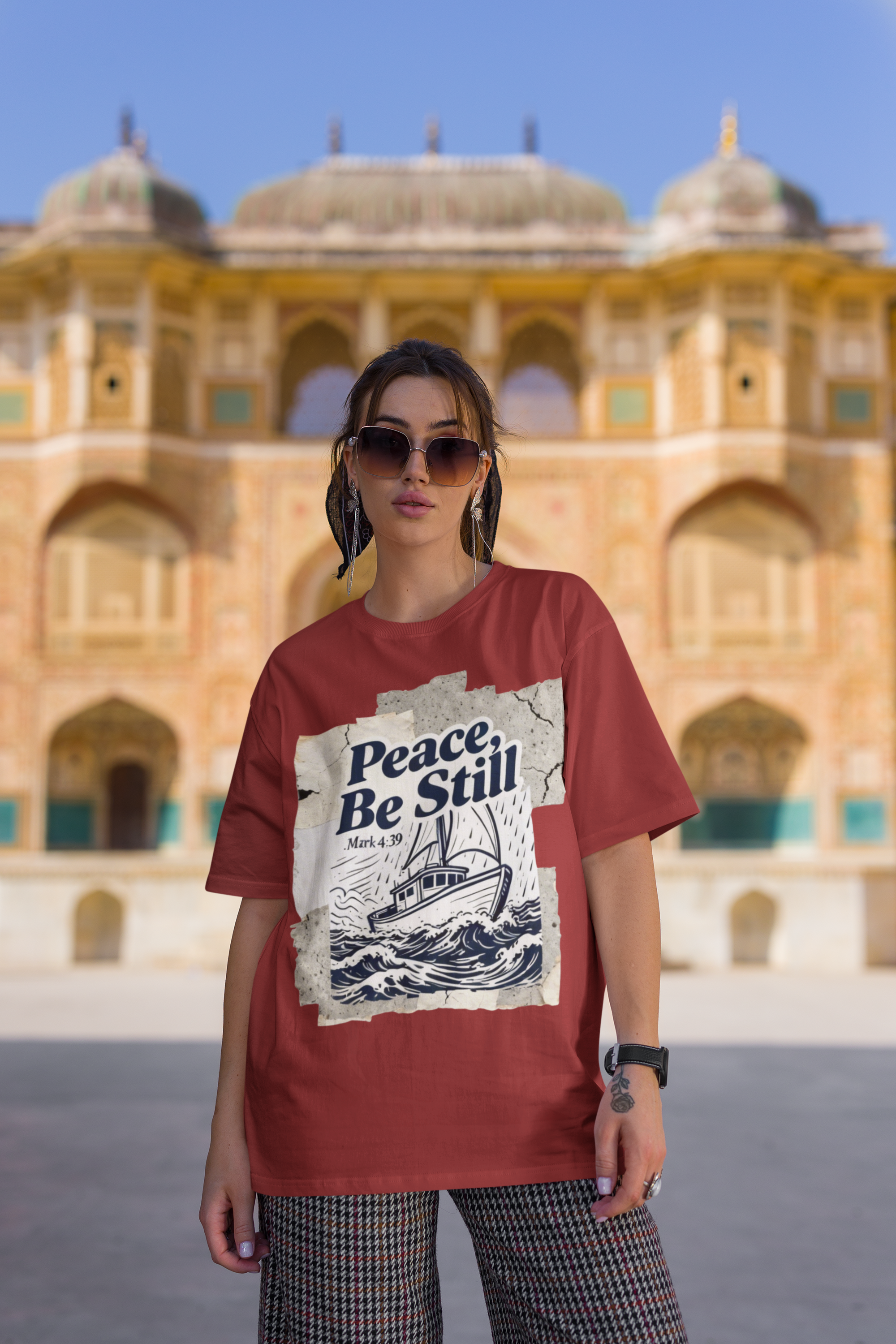 Peace Be Still - D1 - Unisex Oversized Classic T-Shirt