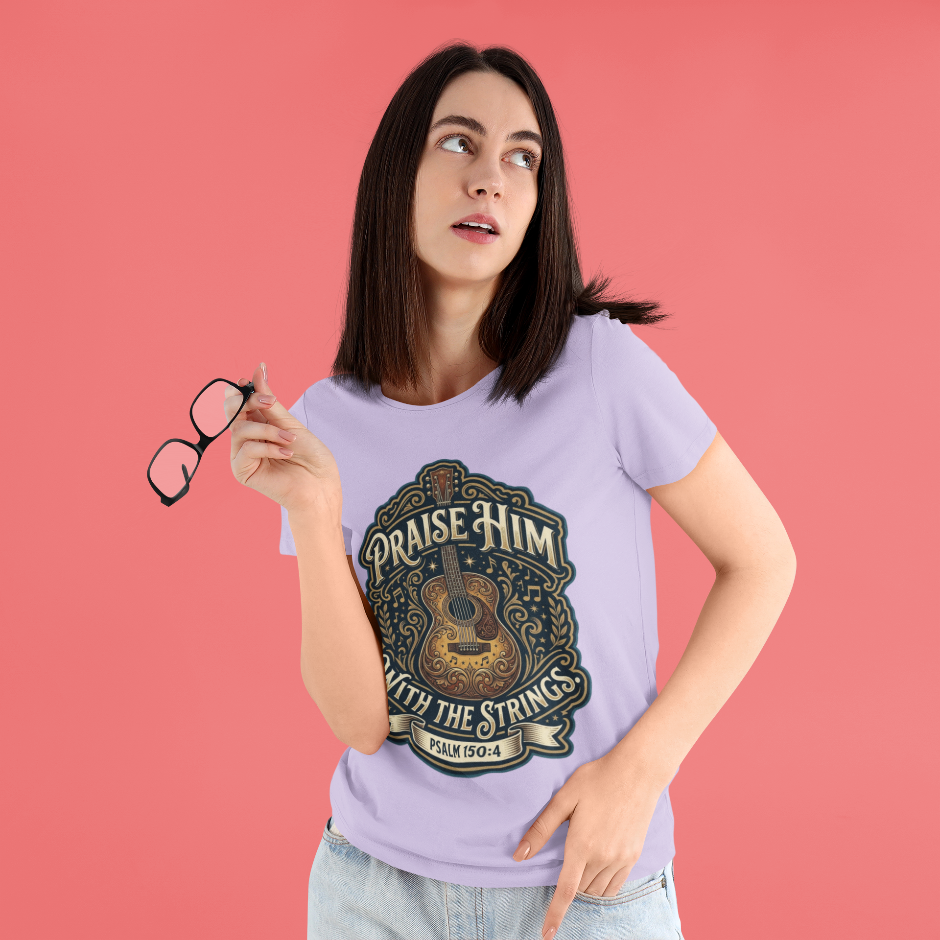 Praise Him With the Strings - Unisex Supima T-Shirt