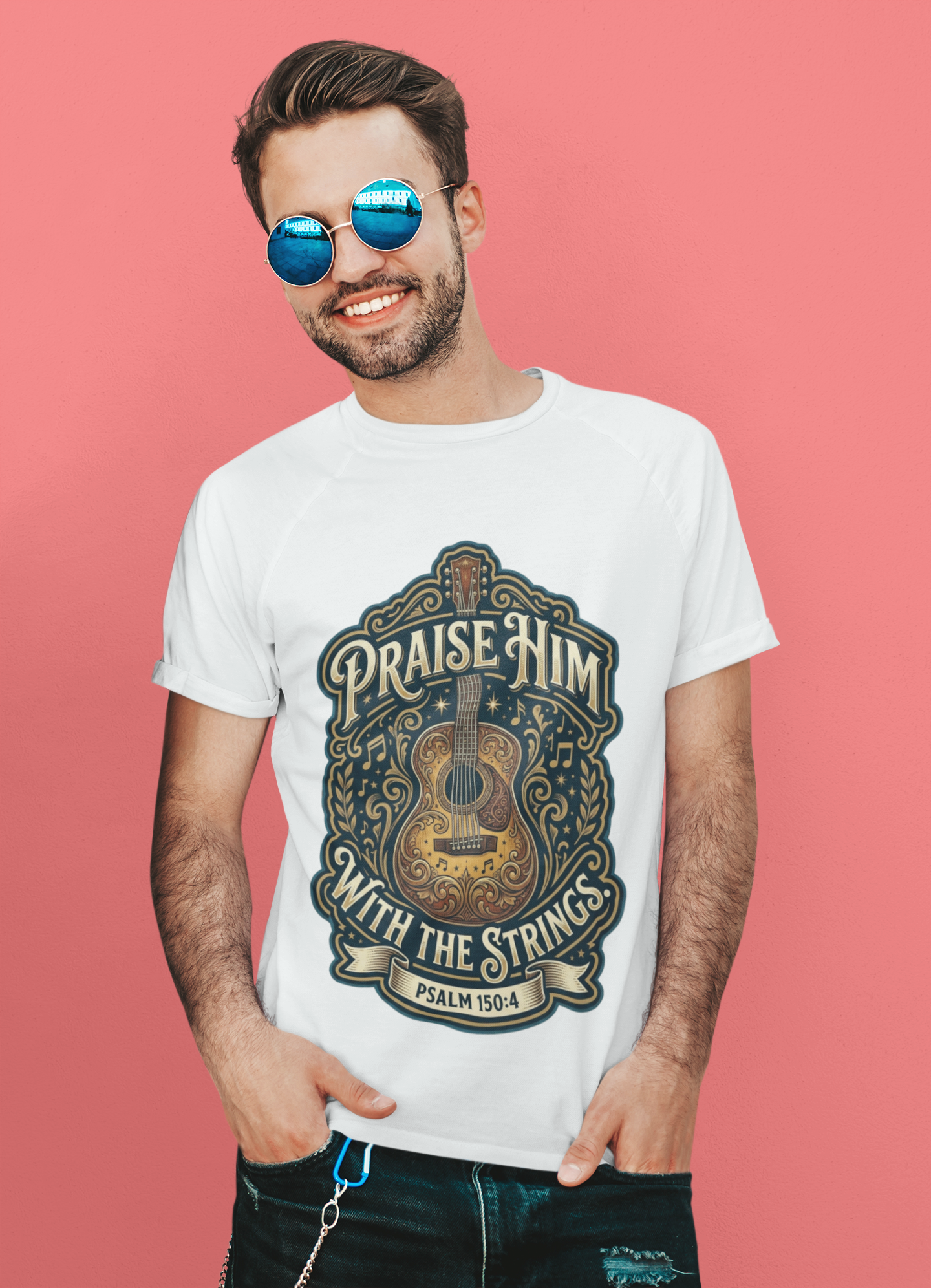 Praise Him With the Strings - Unisex Supima T-Shirt