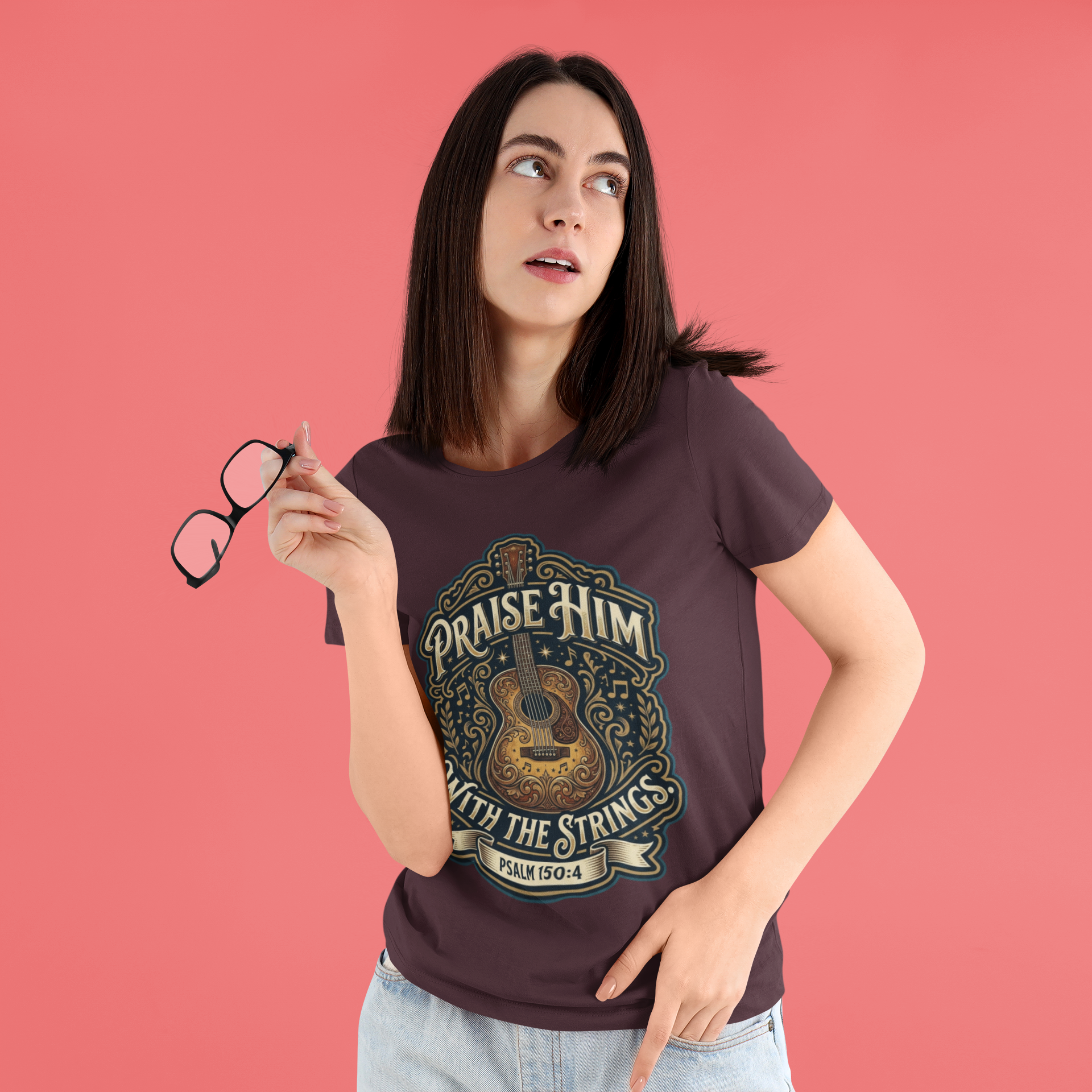 Praise Him With the Strings - Unisex Supima T-Shirt