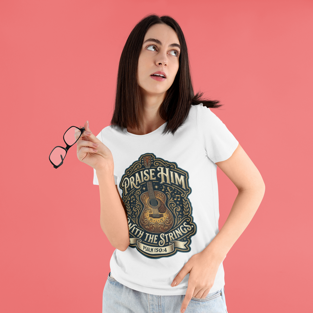 Praise Him With the Strings - Unisex Supima T-Shirt