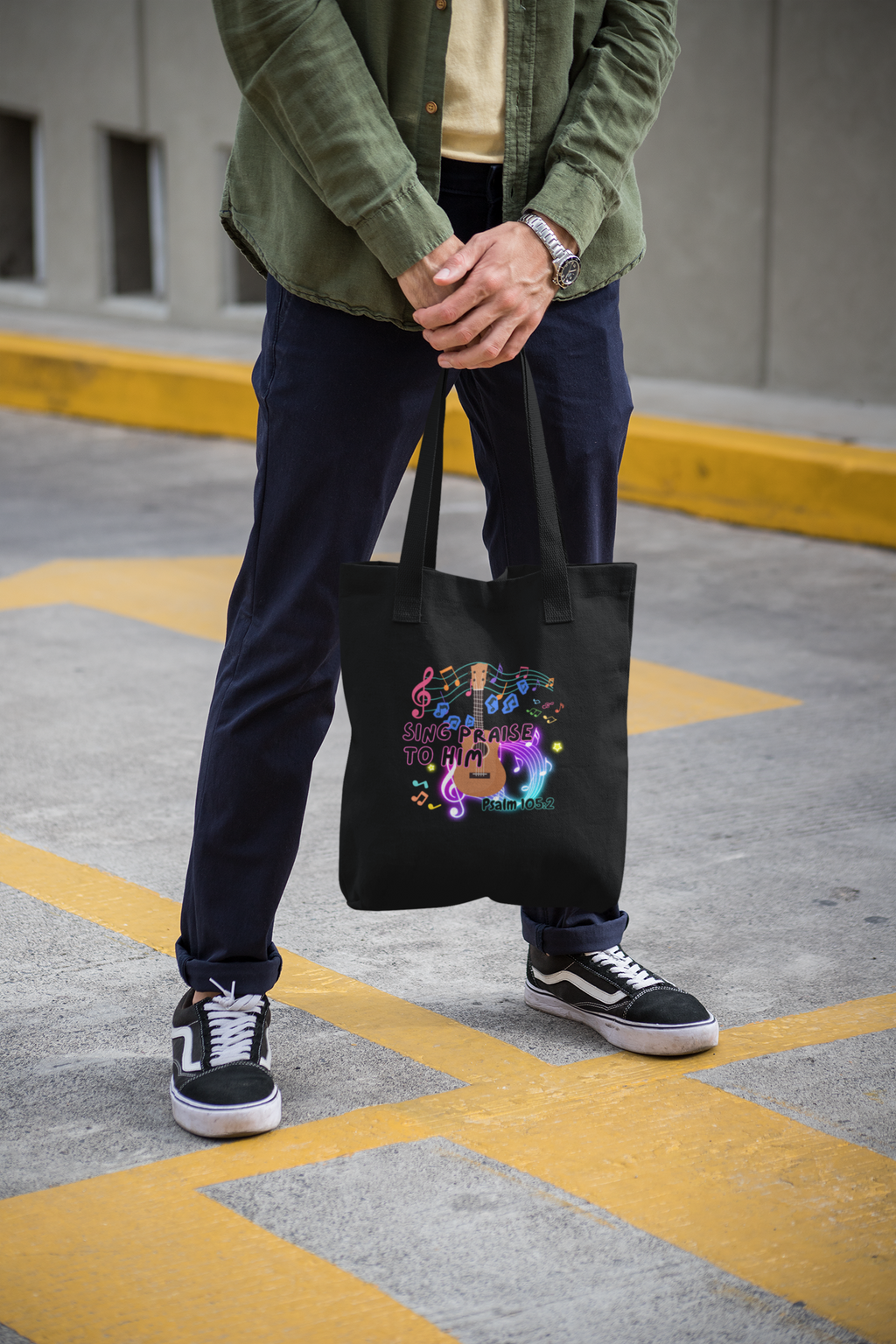 Sing Praise to Him - Essential Signature Tote Bag (with Zipper)