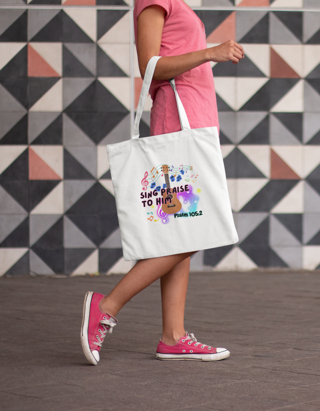 Sing Praise to Him - Essential Signature Tote Bag (with Zipper)