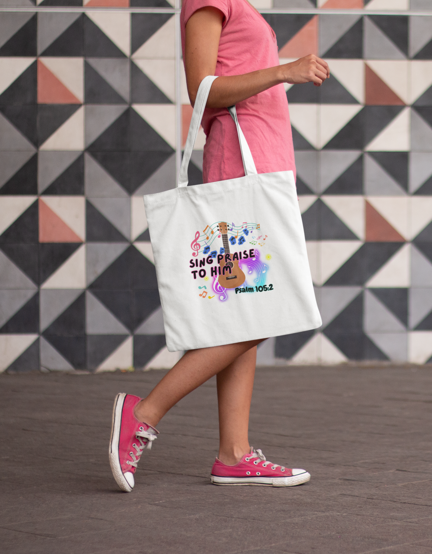 Sing Praise to Him - Essential Signature Tote Bag (with Zipper)