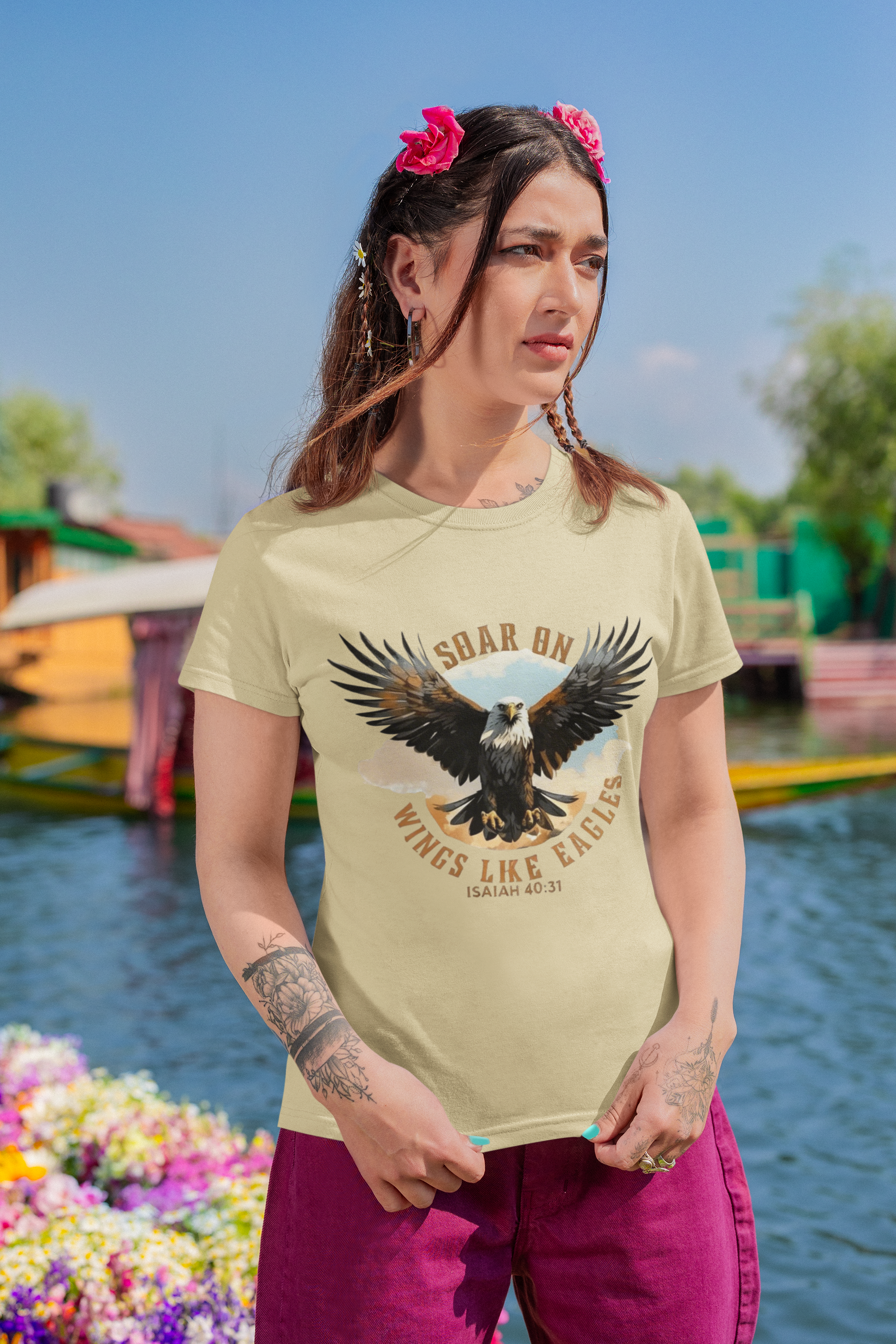Soar On Wings Like Eagles - Unisex Supima T-Shirt