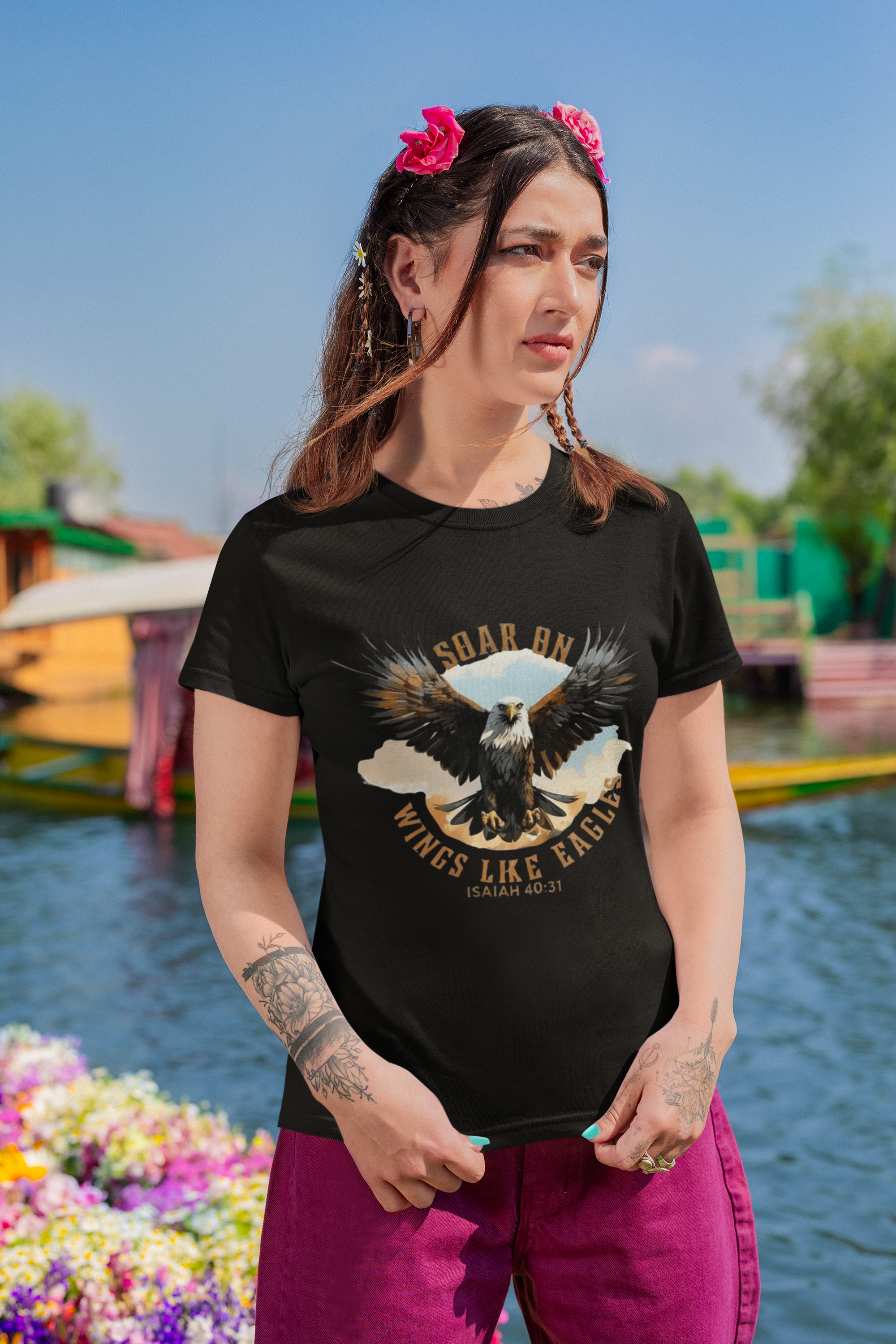 Soar On Wings Like Eagles - Unisex Supima T-Shirt