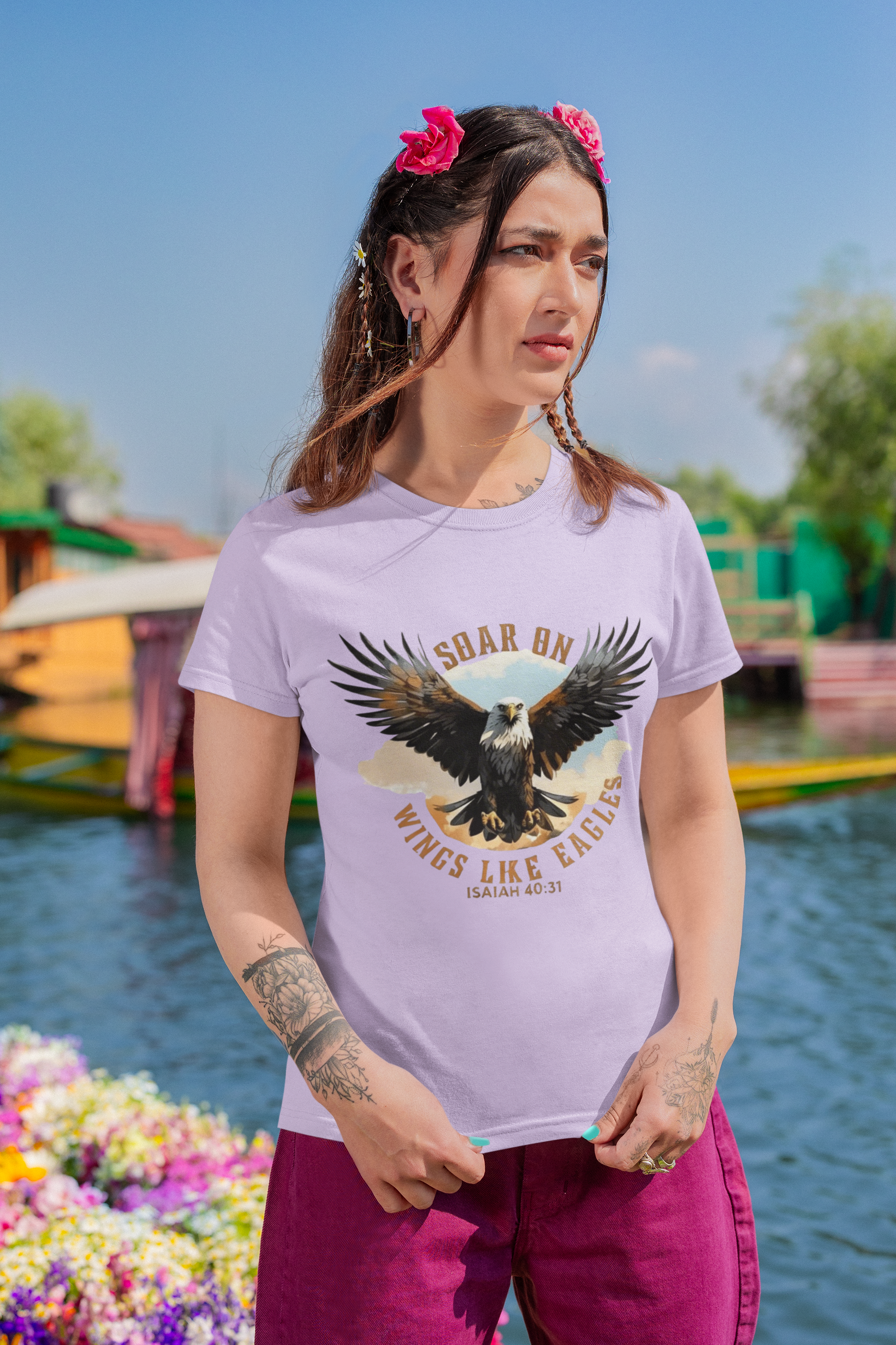 Soar On Wings Like Eagles - Unisex Supima T-Shirt