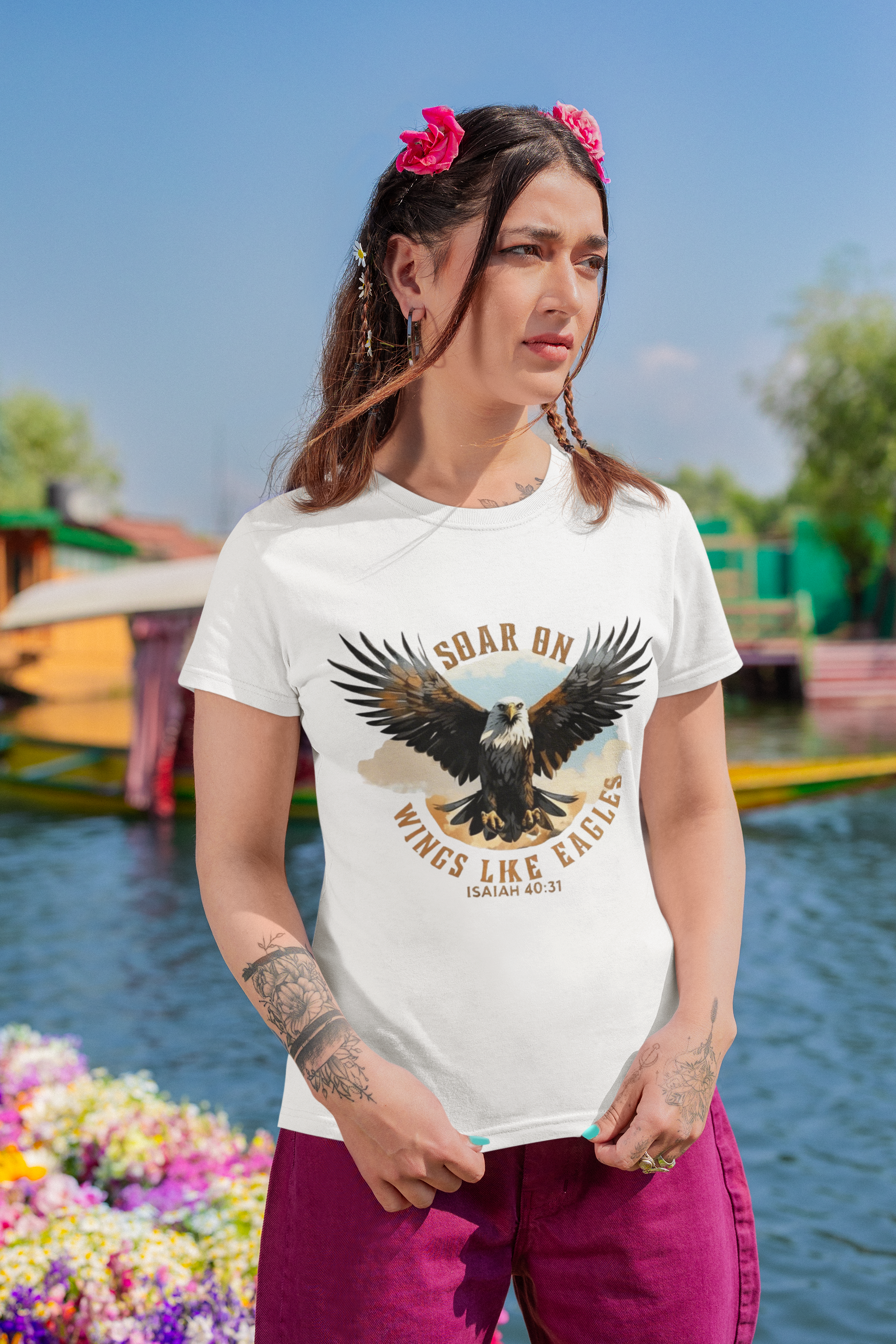 Soar On Wings Like Eagles - Unisex Supima T-Shirt