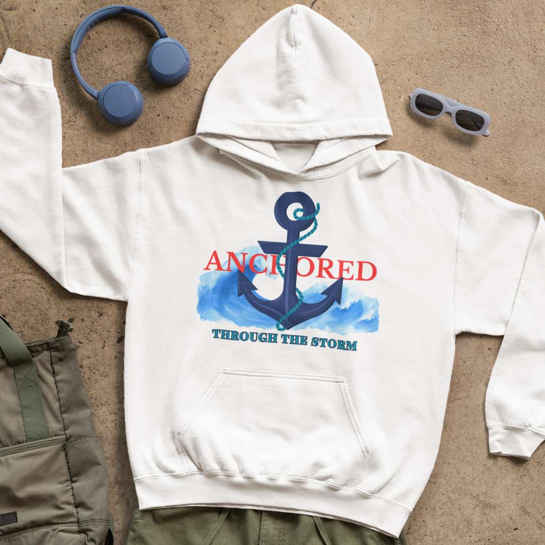 Anchored Through the Storm - Unisex Hoodie