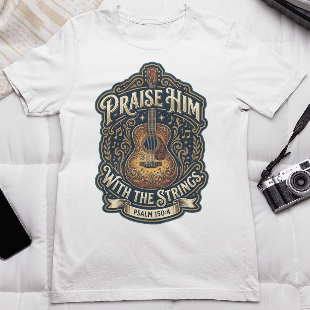 Praise Him With the Strings - Unisex Supima T-Shirt