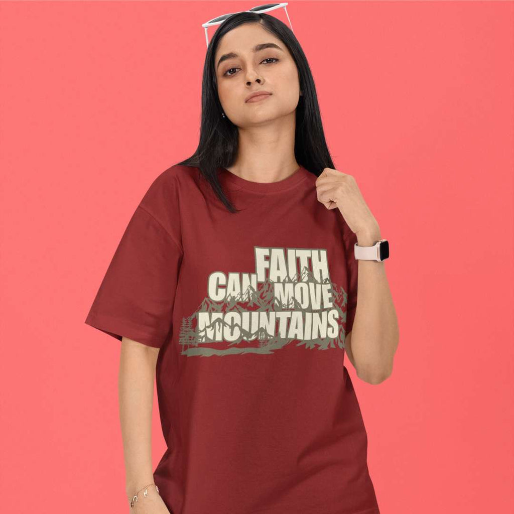 Faith Moves Mountains - Unisex Oversized Classic T-Shirt