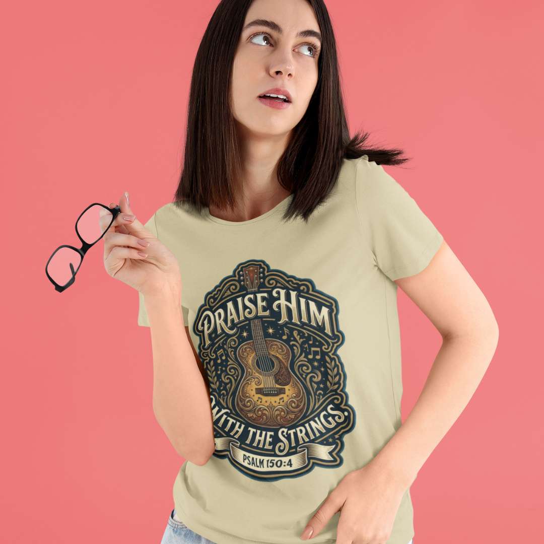 Praise Him With the Strings - Unisex Supima T-Shirt